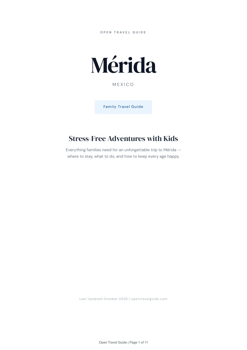 Merida Family Travel Guide: Cover