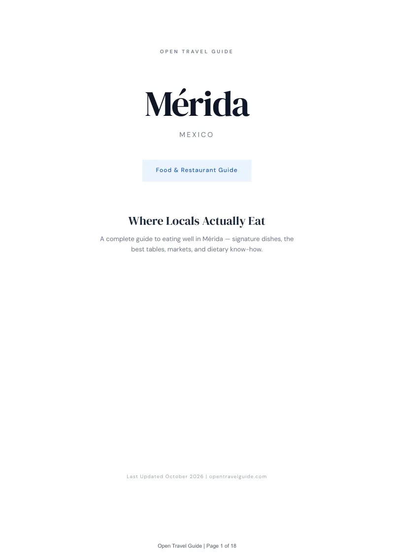Merida Food & Restaurant Guide: Cover