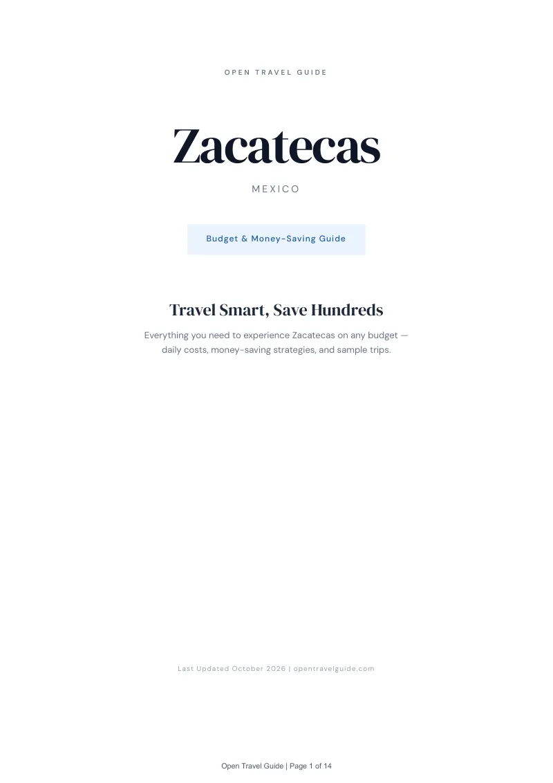 Zacatecas Budget & Money-Saving Guide: Cover