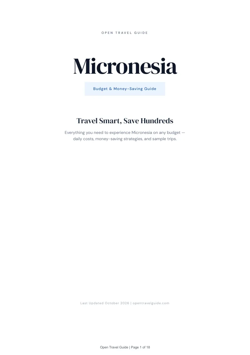 Micronesia Budget & Money-Saving Guide: Cover