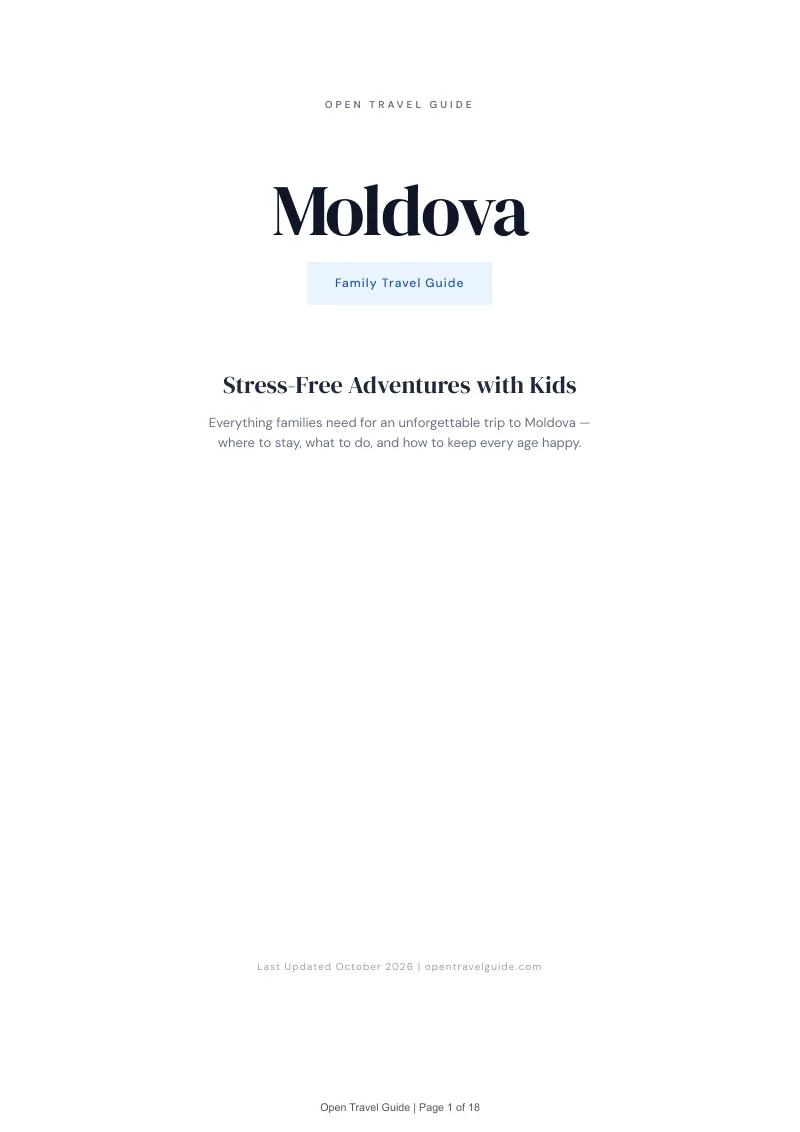 Moldova Family Travel Guide: Cover