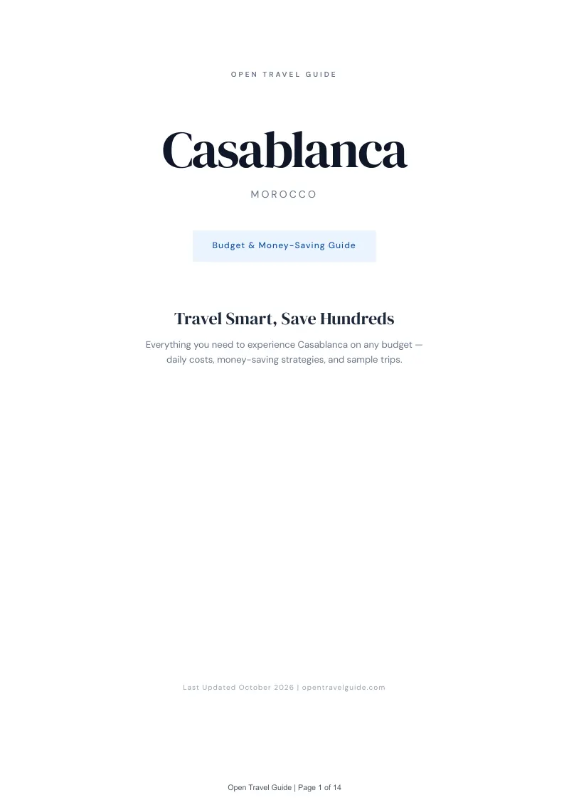 Casablanca Budget & Money-Saving Guide: Cover