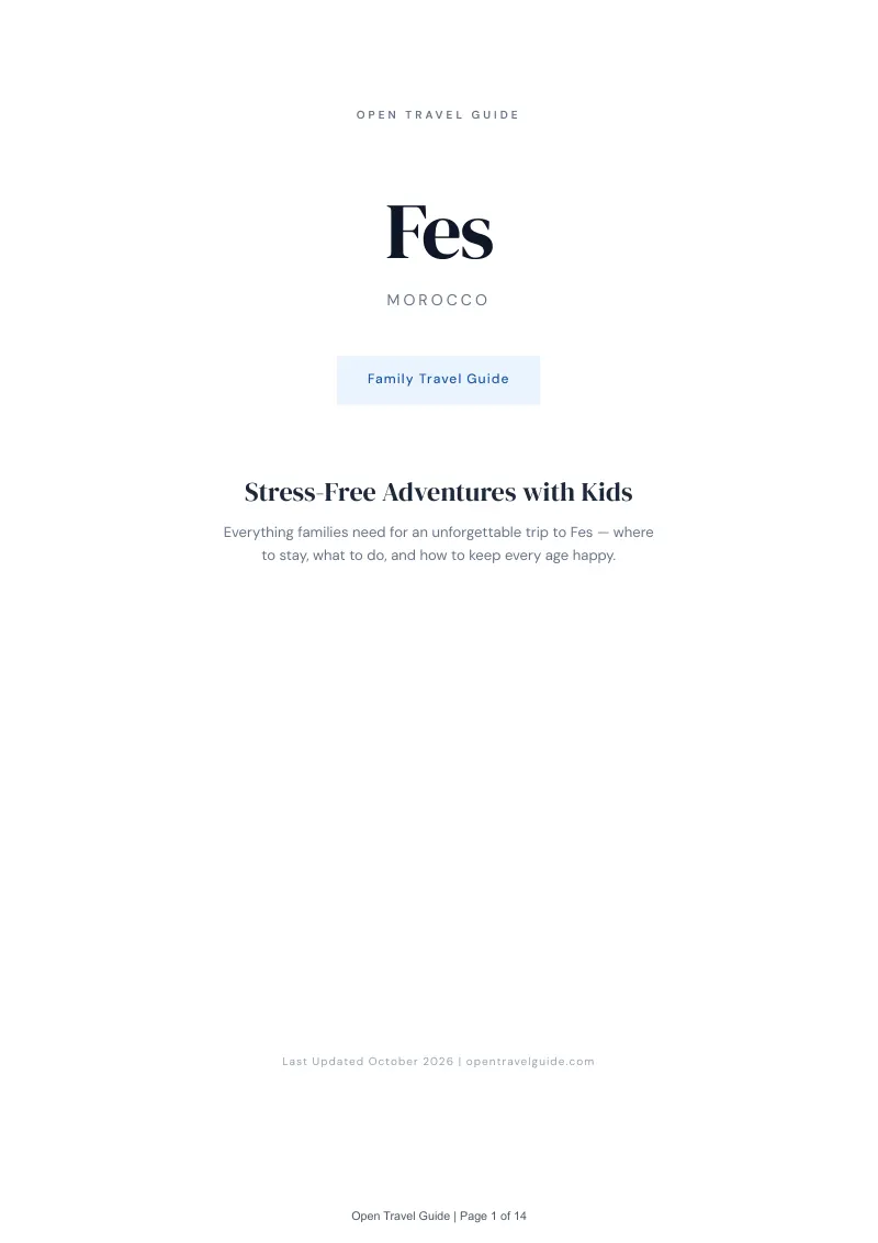 Fes Family Travel Guide: Cover