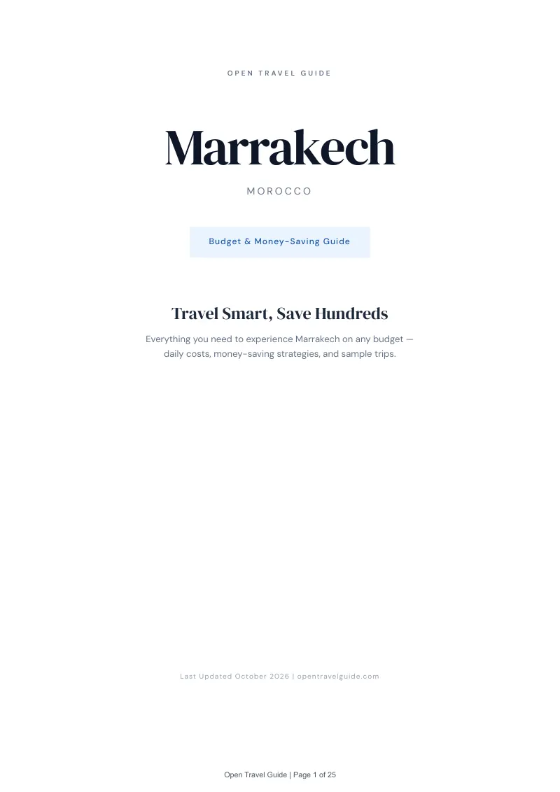 Marrakech Budget & Money-Saving Guide: Cover