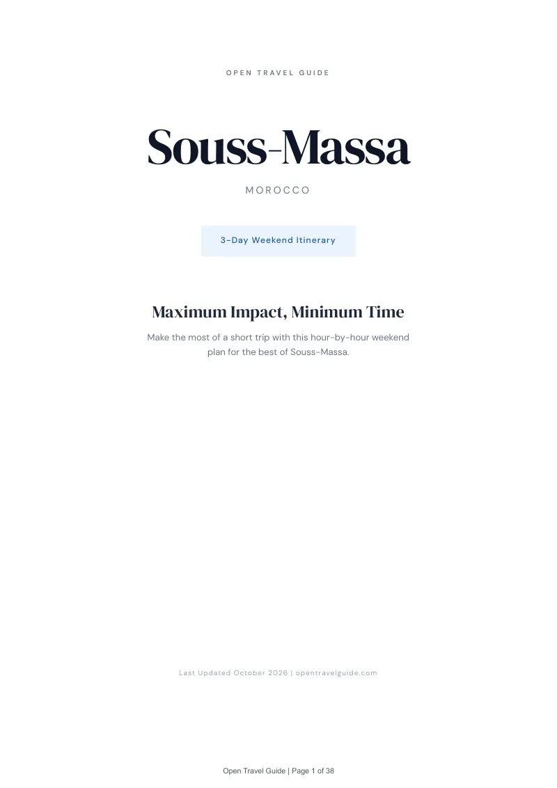 Souss Massa 3-Day Weekend Itinerary: Cover
