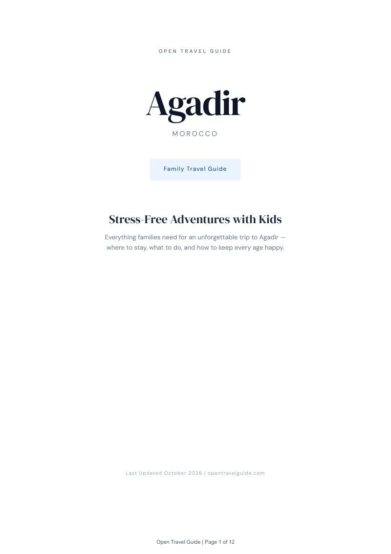 Agadir Family Travel Guide: Cover