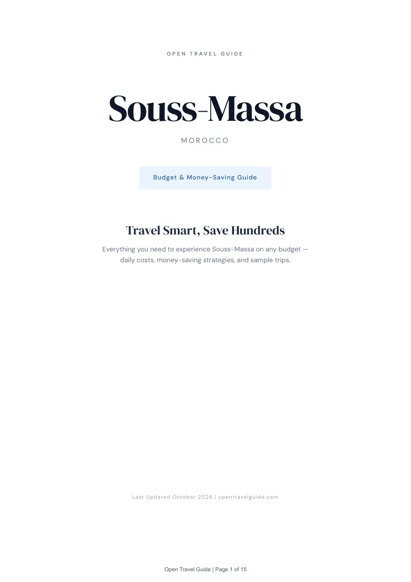 Souss Massa Budget & Money-Saving Guide: Cover