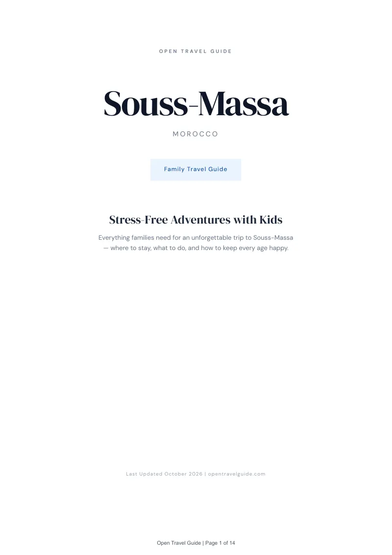Souss Massa Family Travel Guide: Cover