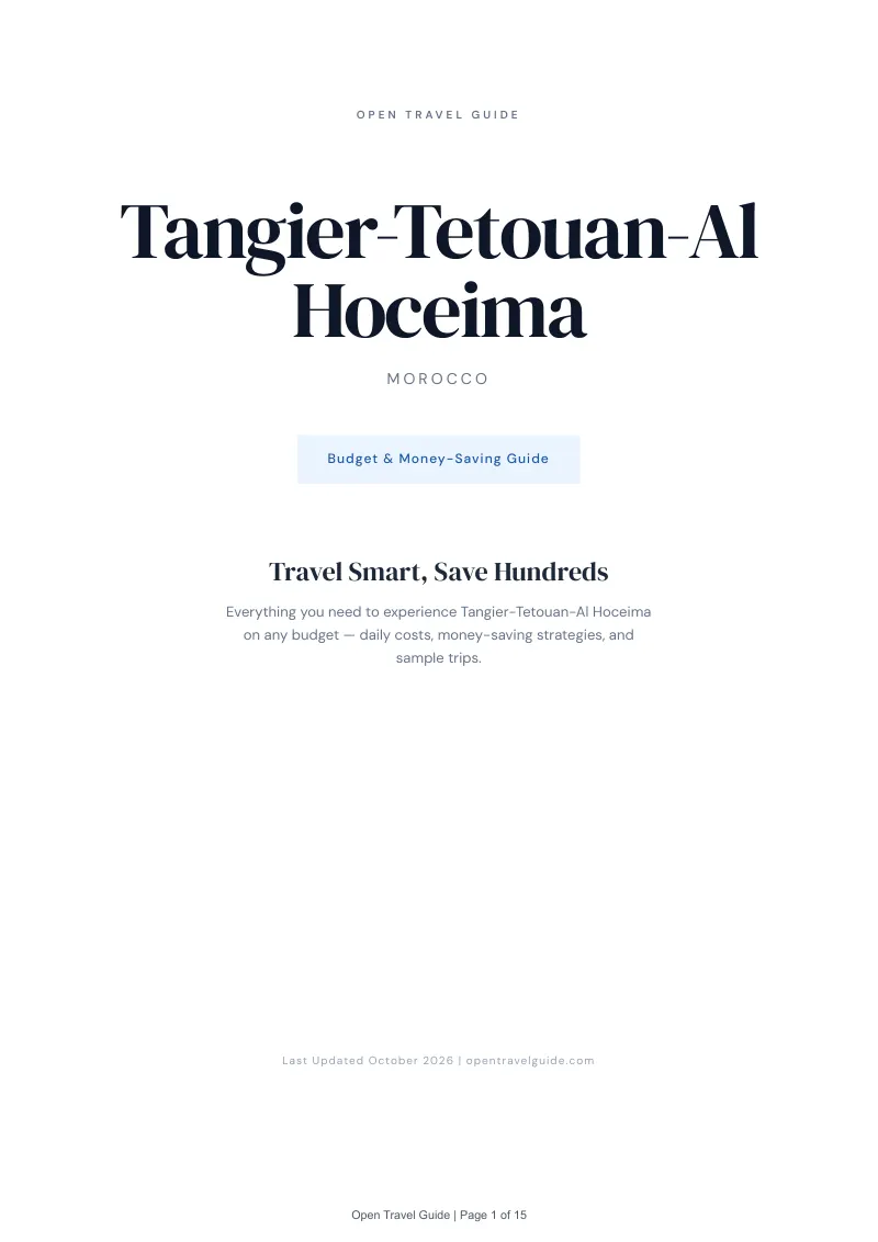 Tangier Tetouan Al Hoceima Budget & Money-Saving Guide: Cover