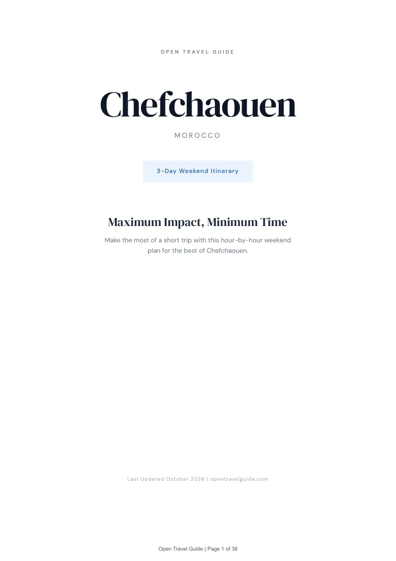 Chefchaouen 3-Day Weekend Itinerary: Cover