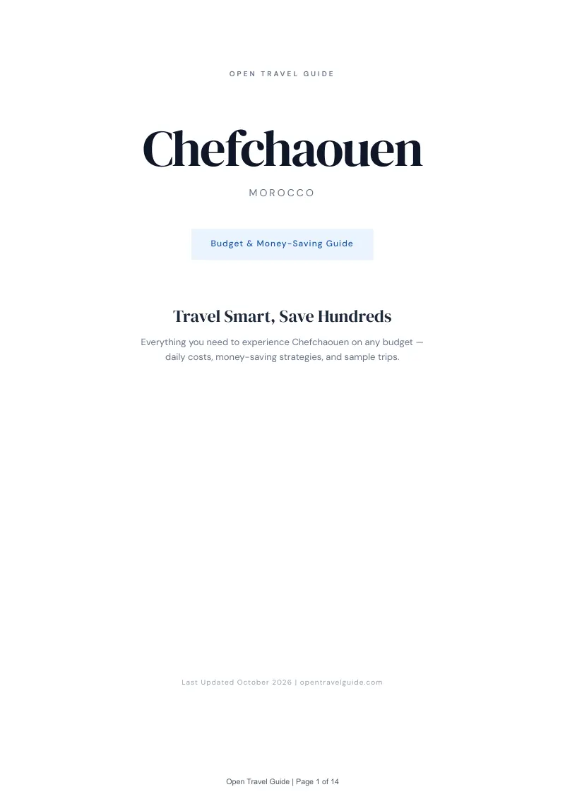 Chefchaouen Budget & Money-Saving Guide: Cover