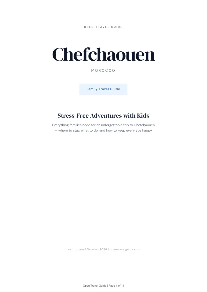 Chefchaouen Family Travel Guide: Cover
