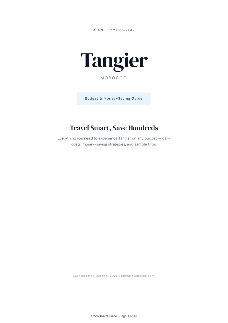 Tangier Budget & Money-Saving Guide: Cover