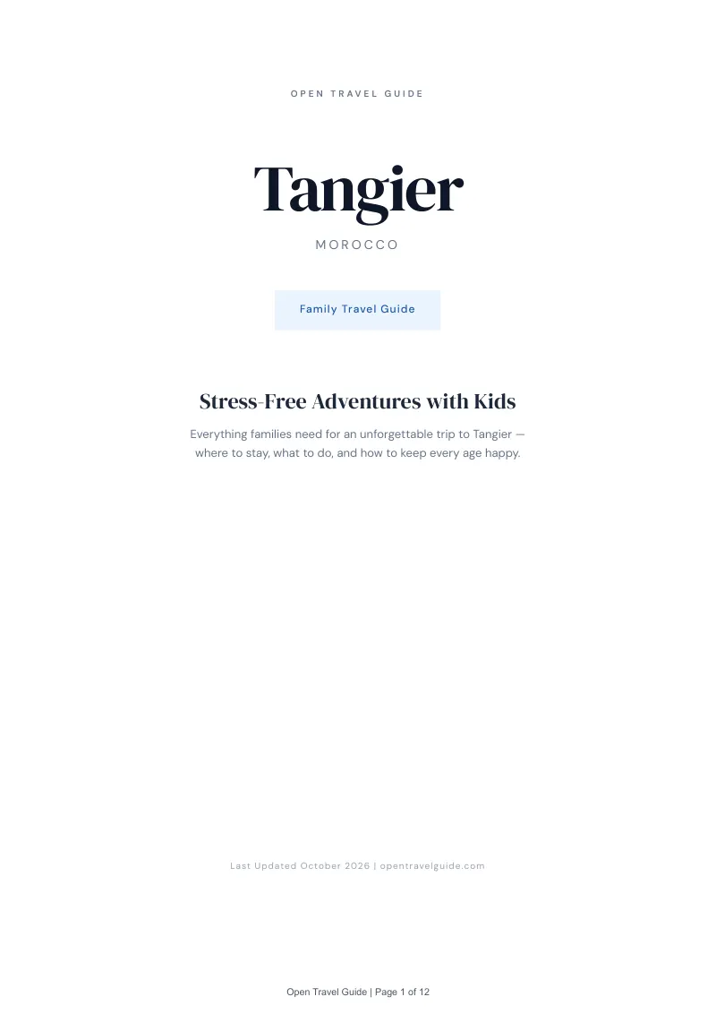 Tangier Family Travel Guide: Cover