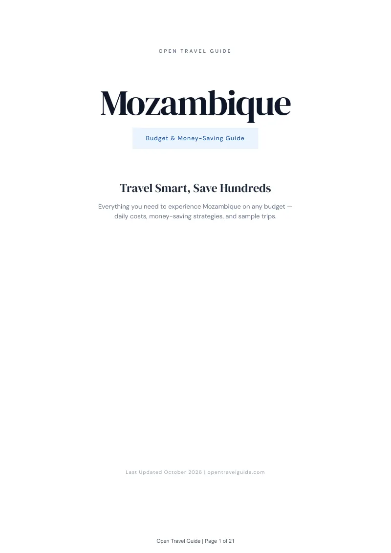 Mozambique Budget & Money-Saving Guide: Cover