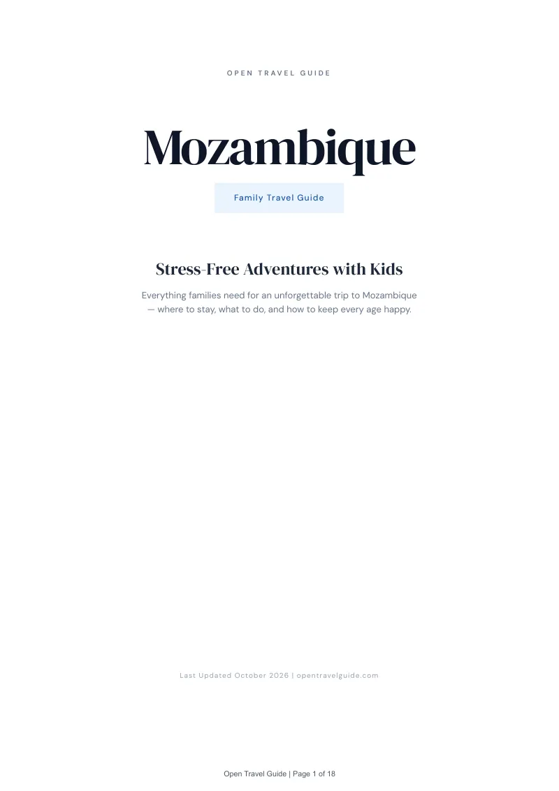 Mozambique Family Travel Guide: Cover