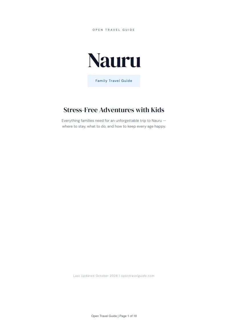 Nauru Family Travel Guide: Cover
