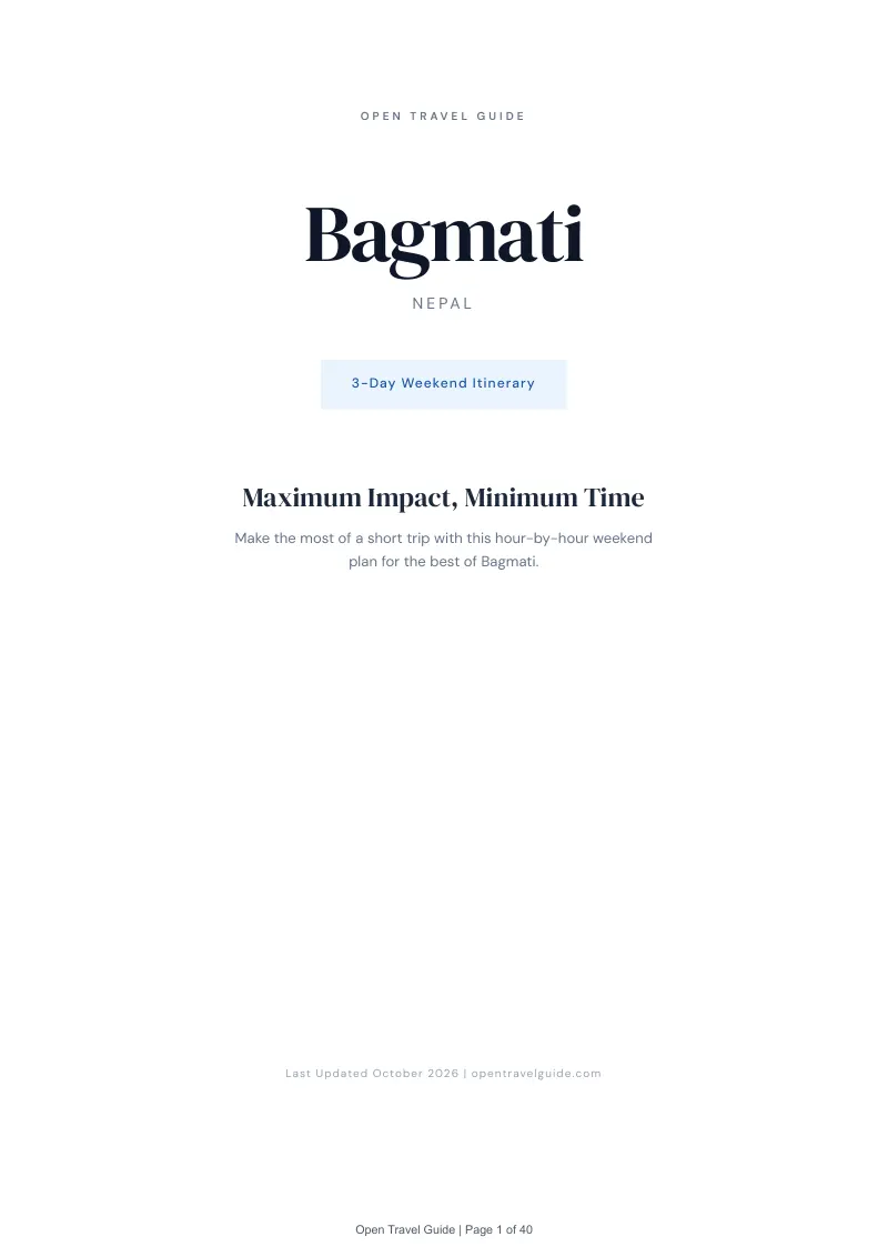 Bagmati 3-Day Weekend Itinerary: Cover