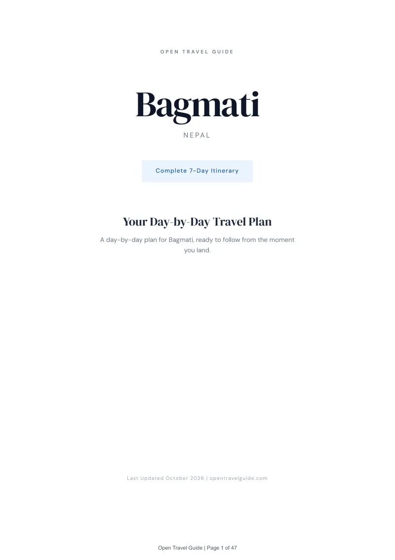 Bagmati 7-Day Itinerary: Cover