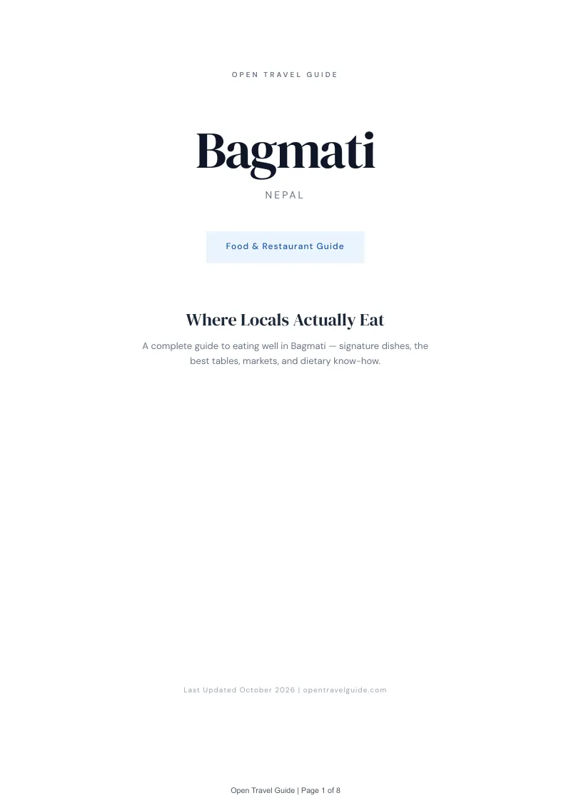 Bagmati Food & Restaurant Guide: Cover