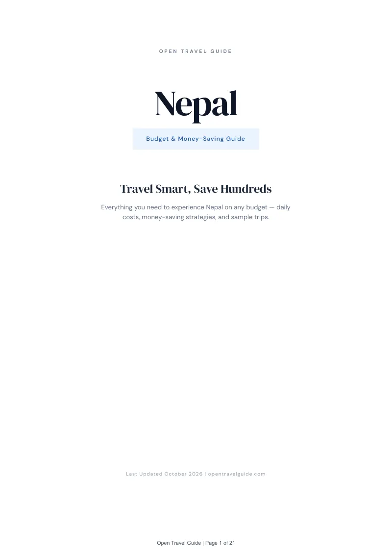 Nepal Budget & Money-Saving Guide: Cover