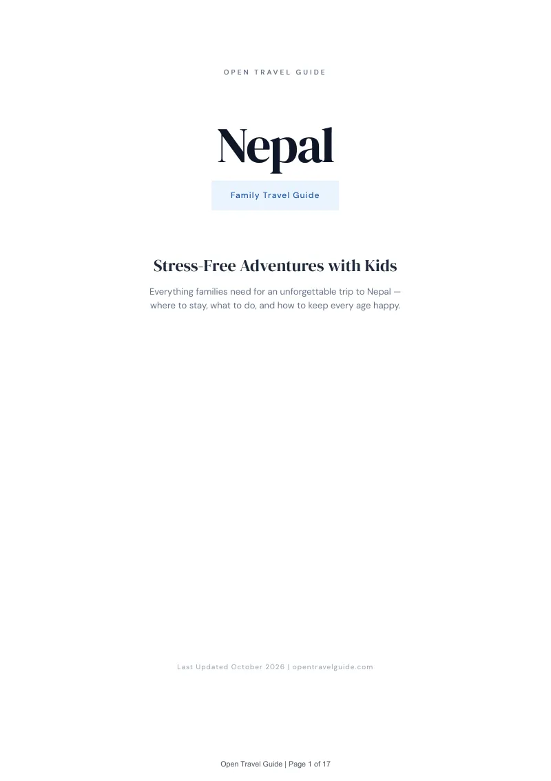 Nepal Family Travel Guide: Cover
