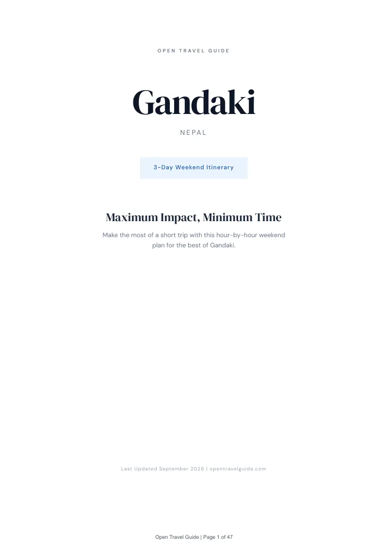Gandaki Complete Travel Bundle: 3-day itinerary · Cover