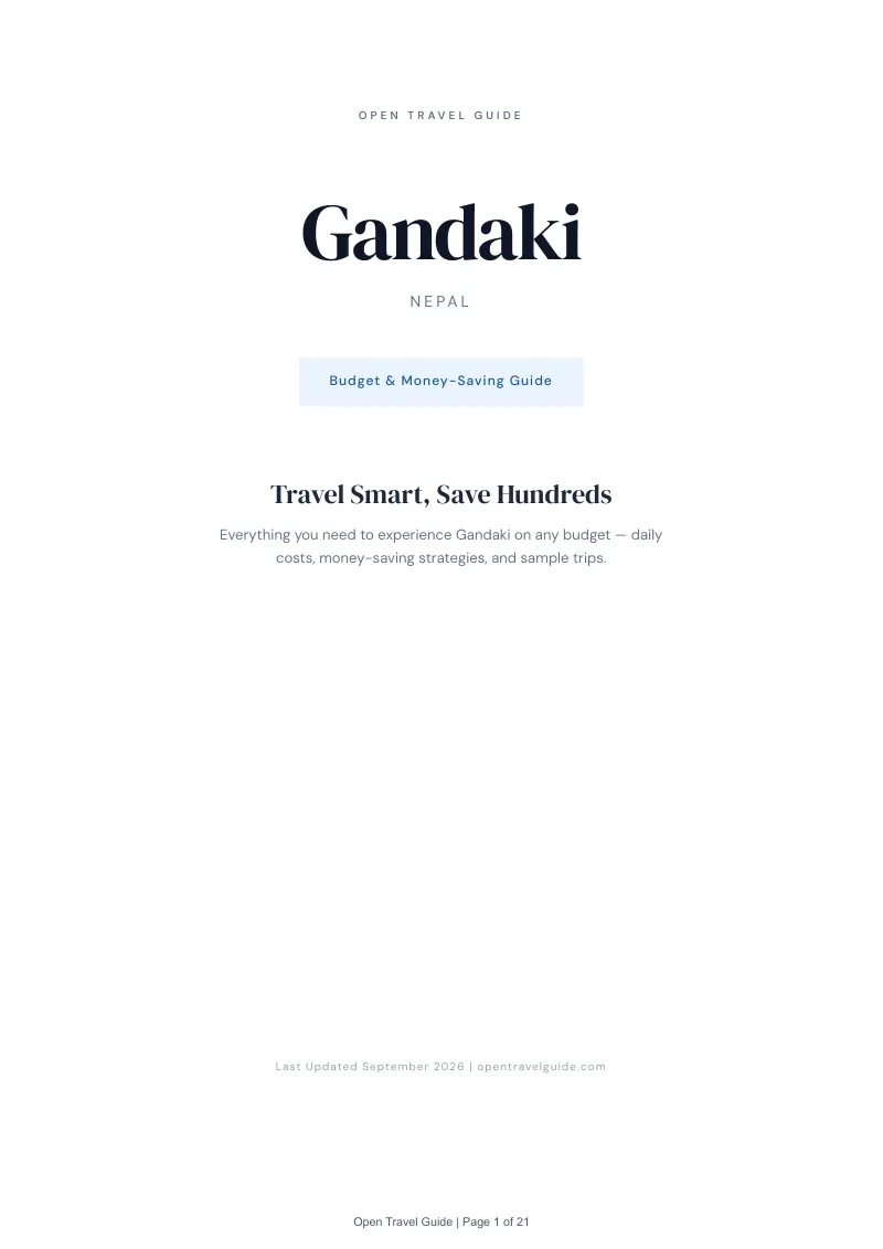 Gandaki Complete Travel Bundle: Budget guide · Cover