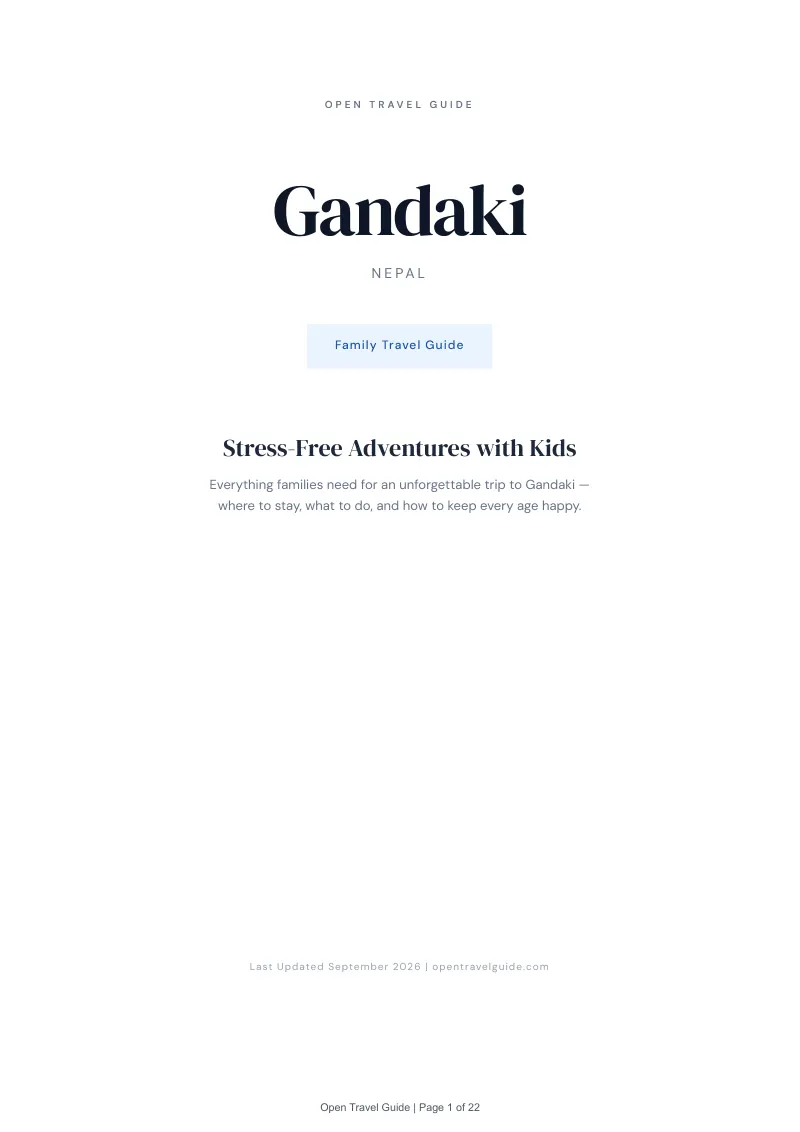 Gandaki Complete Travel Bundle: Family guide · Cover