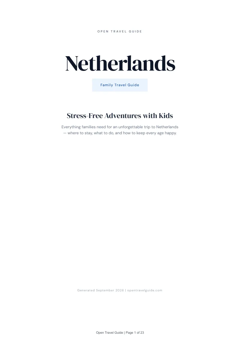 Netherlands Complete Travel Bundle: Family guide · Cover