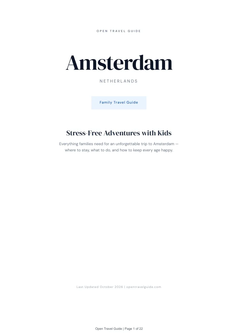 Amsterdam Family Travel Guide: Cover