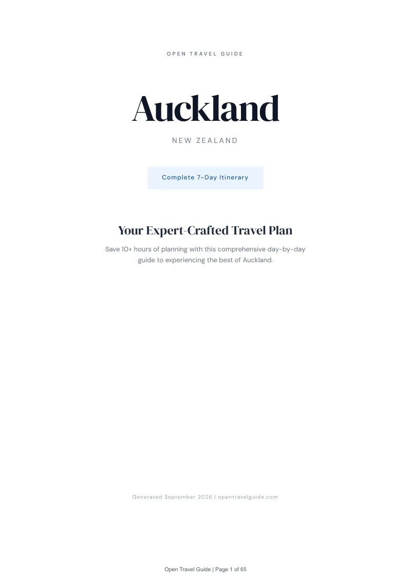 Auckland Complete Travel Bundle: 7-day itinerary · Cover