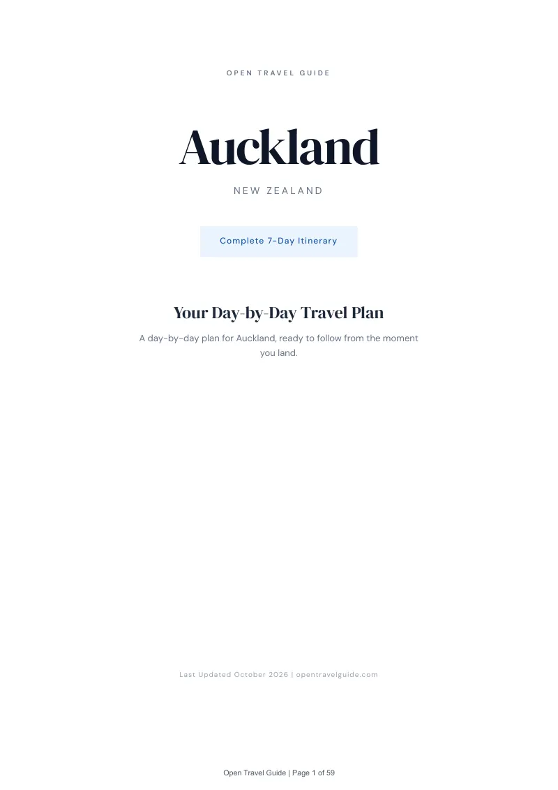 Auckland 7-Day Itinerary: Cover