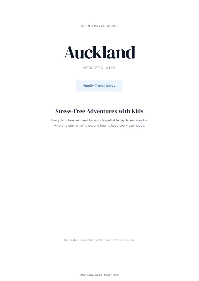 Auckland Complete Travel Bundle: Family guide · Cover