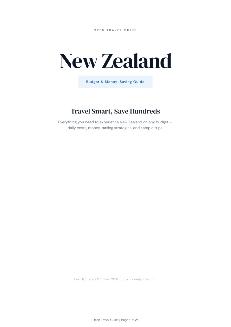 New Zealand Budget & Money-Saving Guide: Cover