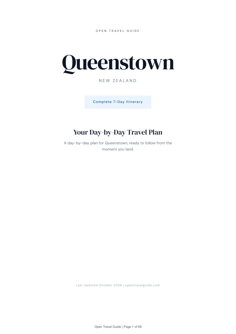 Queenstown 7-Day Itinerary: Cover