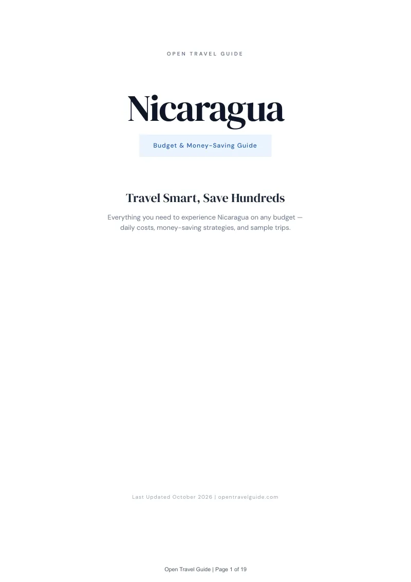 Nicaragua Budget & Money-Saving Guide: Cover