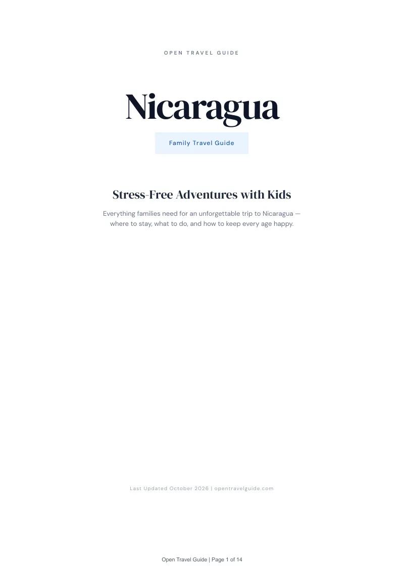 Nicaragua Family Travel Guide: Cover