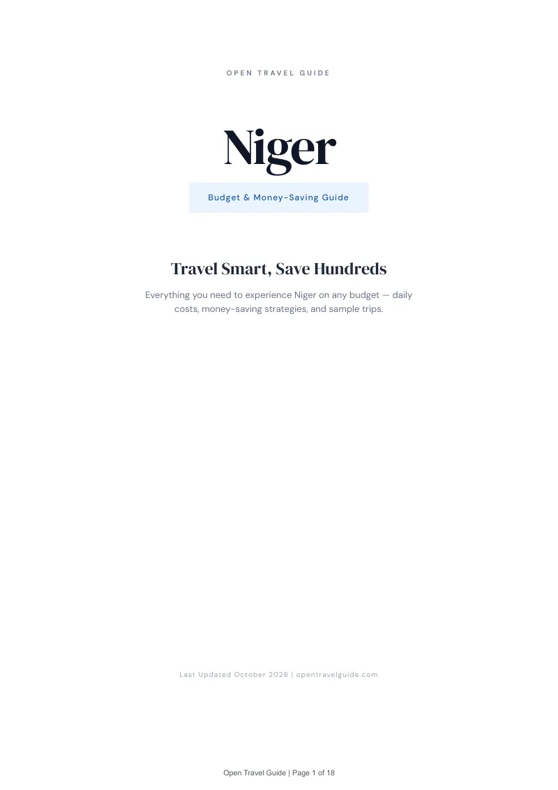 Niger Budget & Money-Saving Guide: Cover