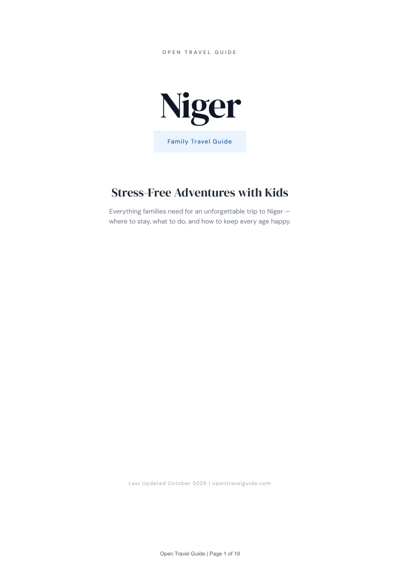 Niger Family Travel Guide: Cover