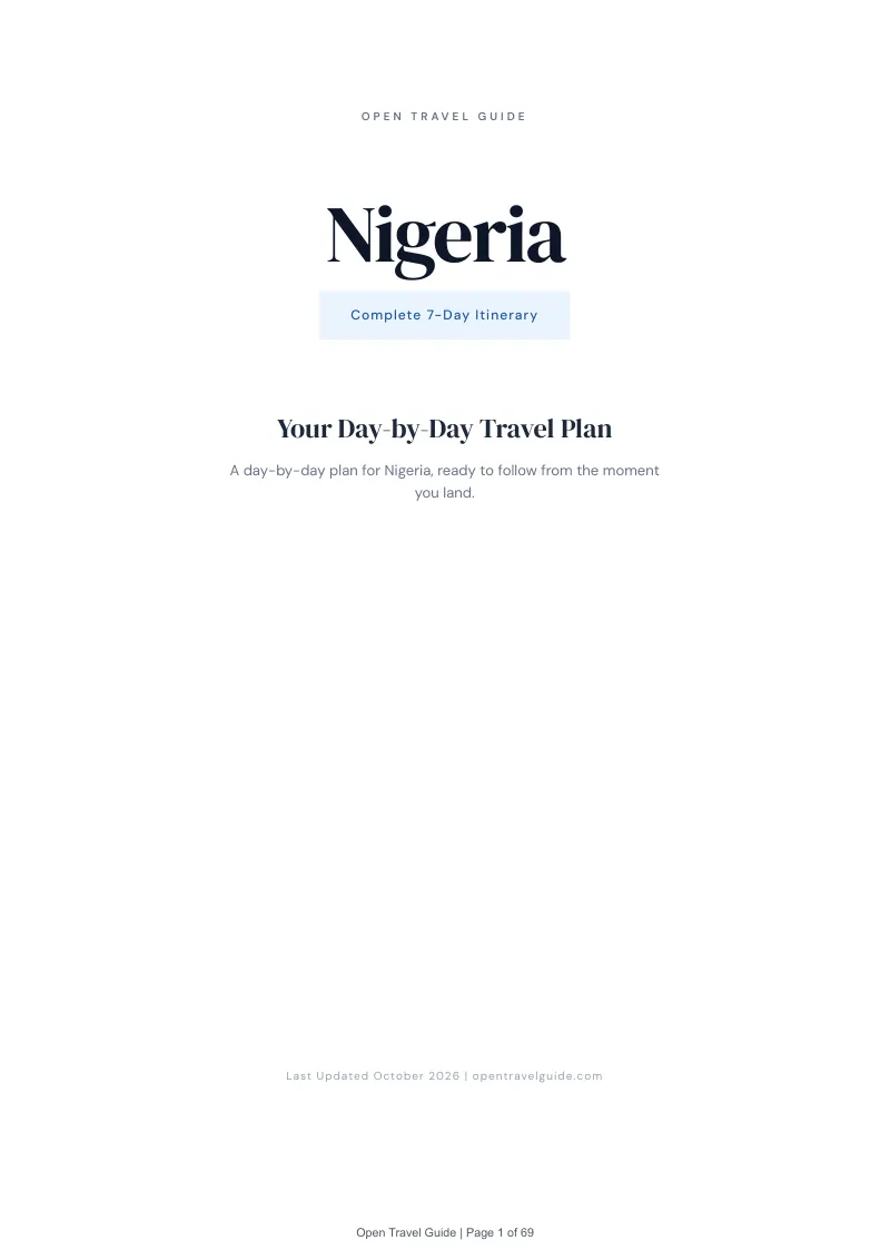 Nigeria 7-Day Itinerary: Cover