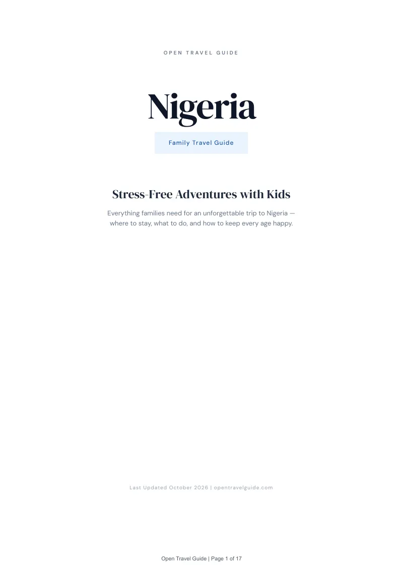 Nigeria Family Travel Guide: Cover
