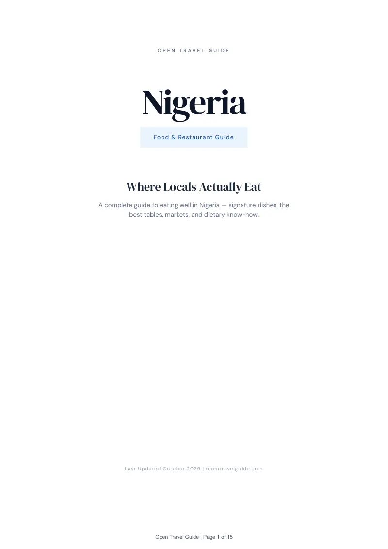 Nigeria Food & Restaurant Guide: Cover