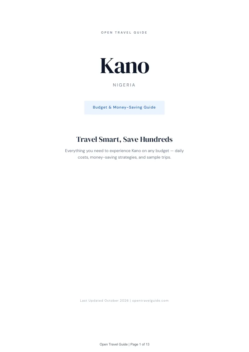 Kano Budget & Money-Saving Guide: Cover