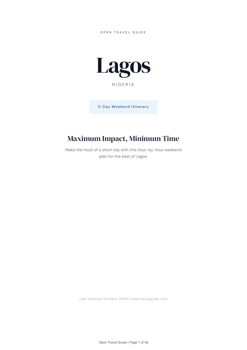 Lagos 3-Day Weekend Itinerary: Cover