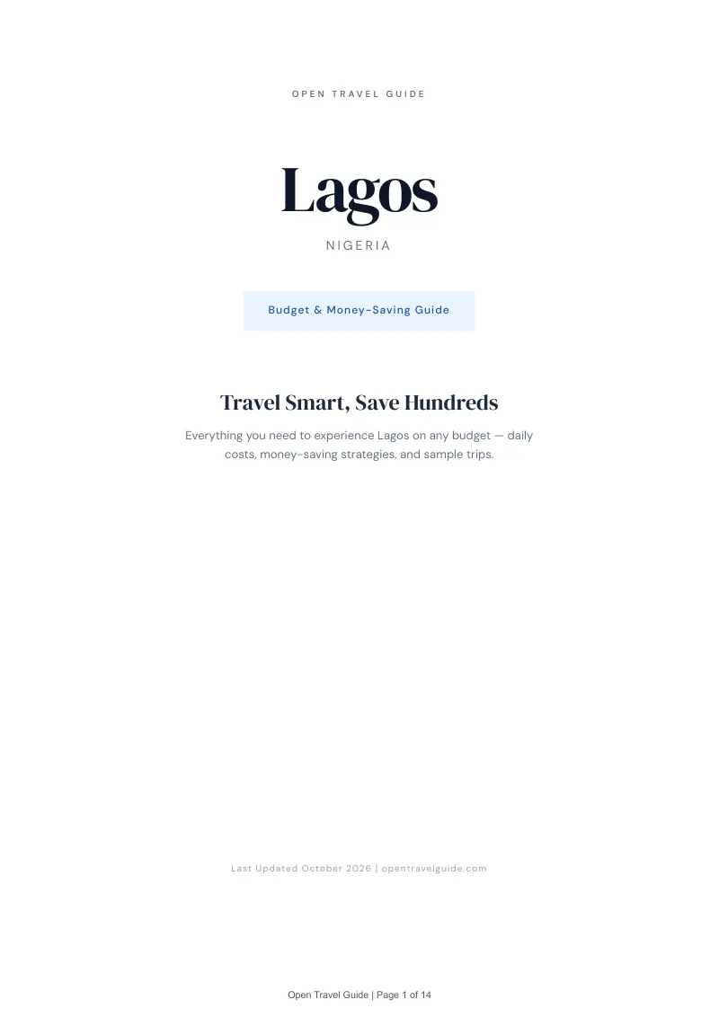 Lagos Budget & Money-Saving Guide: Cover