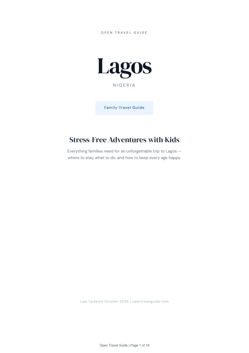 Lagos Family Travel Guide: Cover