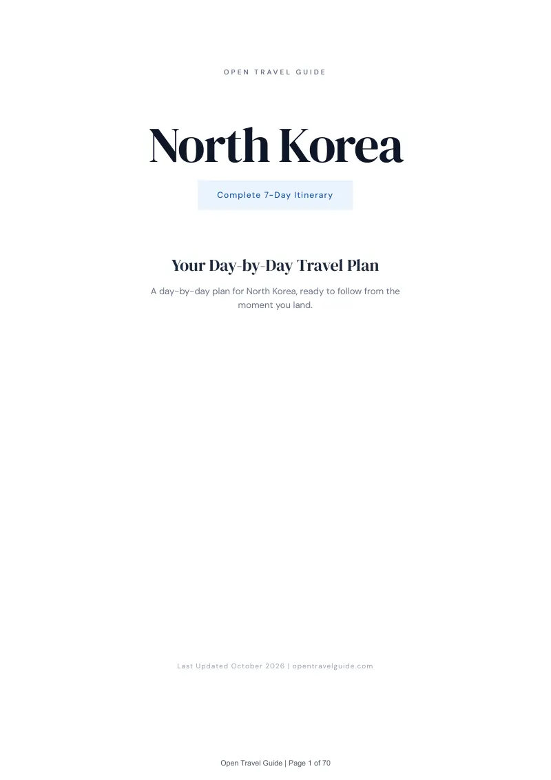 North Korea 7-Day Itinerary: Cover