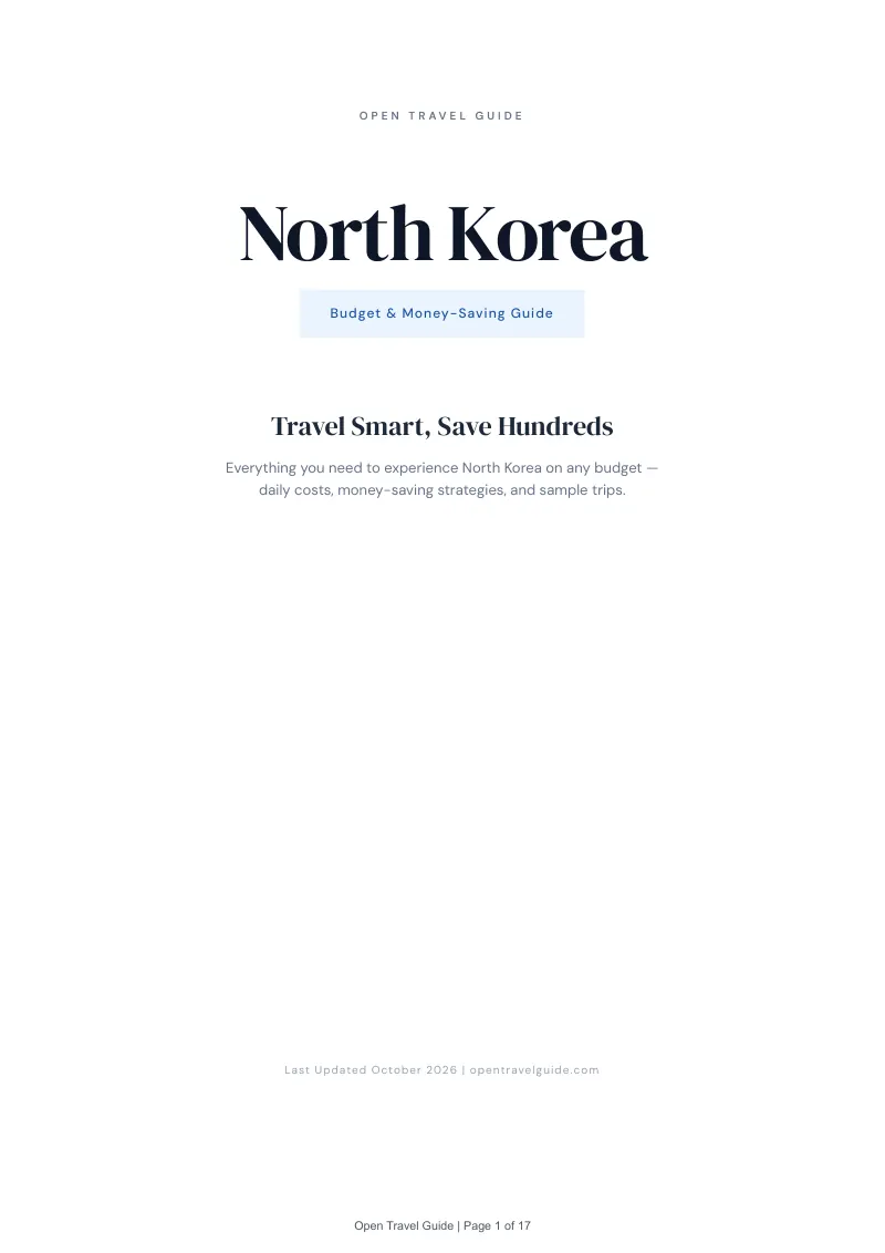 North Korea Budget & Money-Saving Guide: Cover