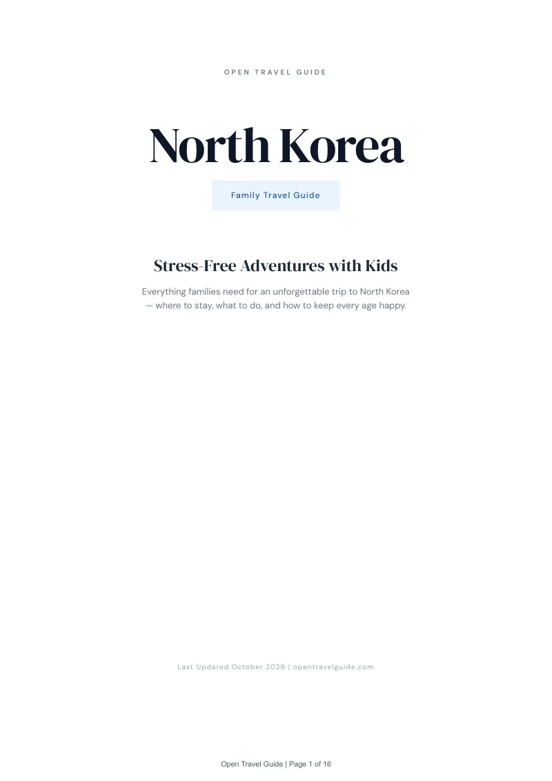 North Korea Family Travel Guide: Cover
